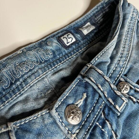 Miss Me Signature Bootcut Jeans Women’s (28x32) Medium Wash Flap Pockets y2k 00s - Picture 13 of 15